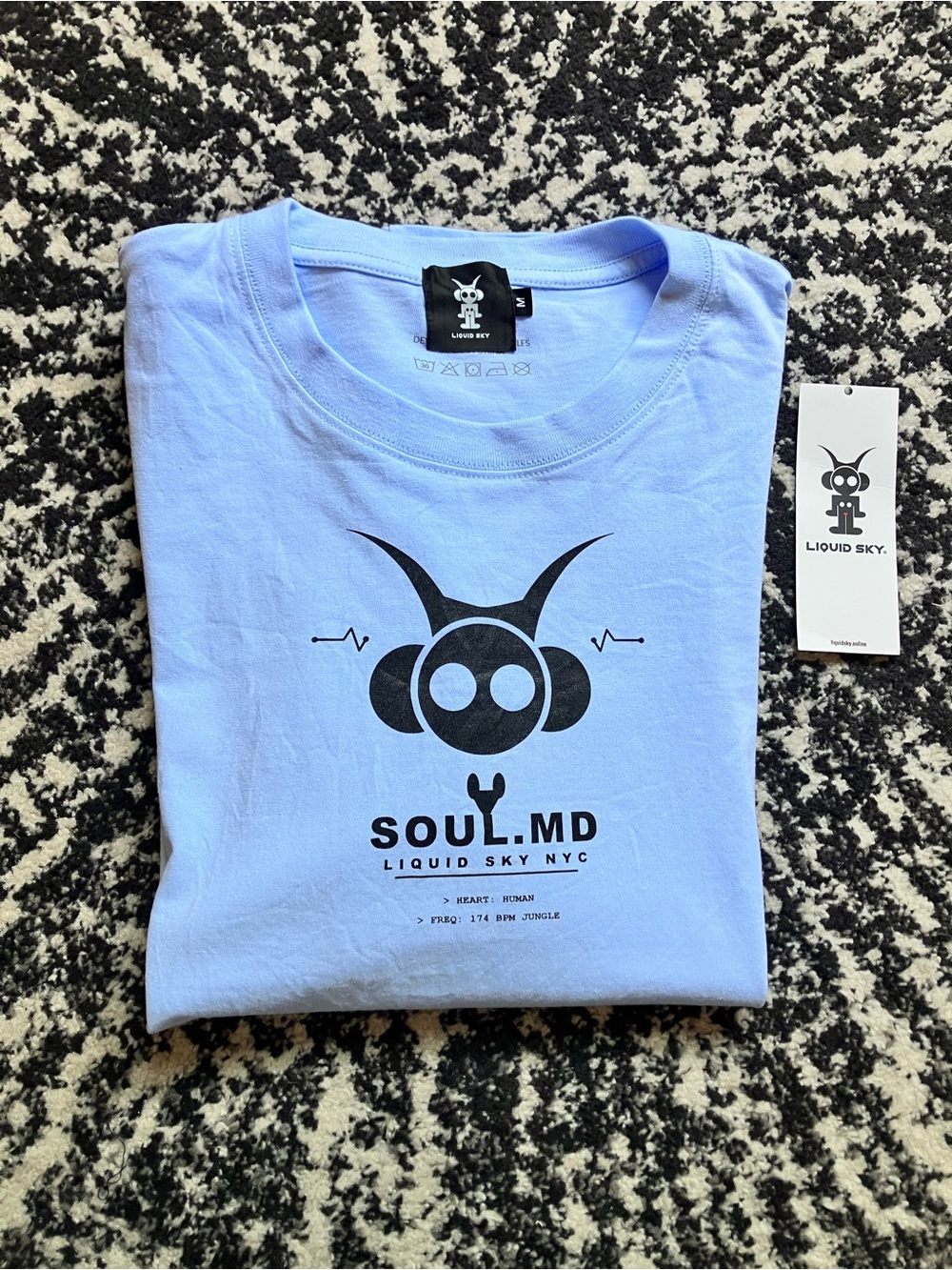 Men’s Light Blue Graphic Tee - Crew Neck Casual Shirt